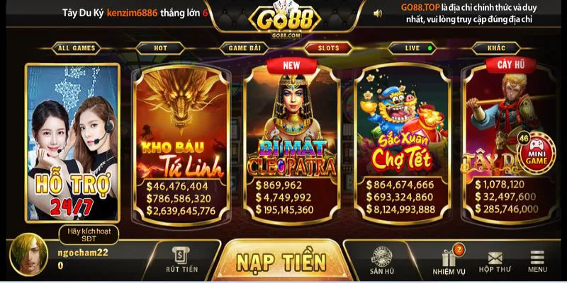 Hướng dẫn đăng ký Go88 2 Giao diện đăng ký Go88 và đăng nhập thành công